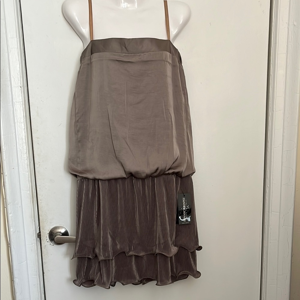 Elegant Brown Layered Dress